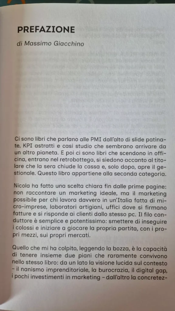 Marketing per PMI Nicola Onida recensione libro Libri di Marketing prefazione
